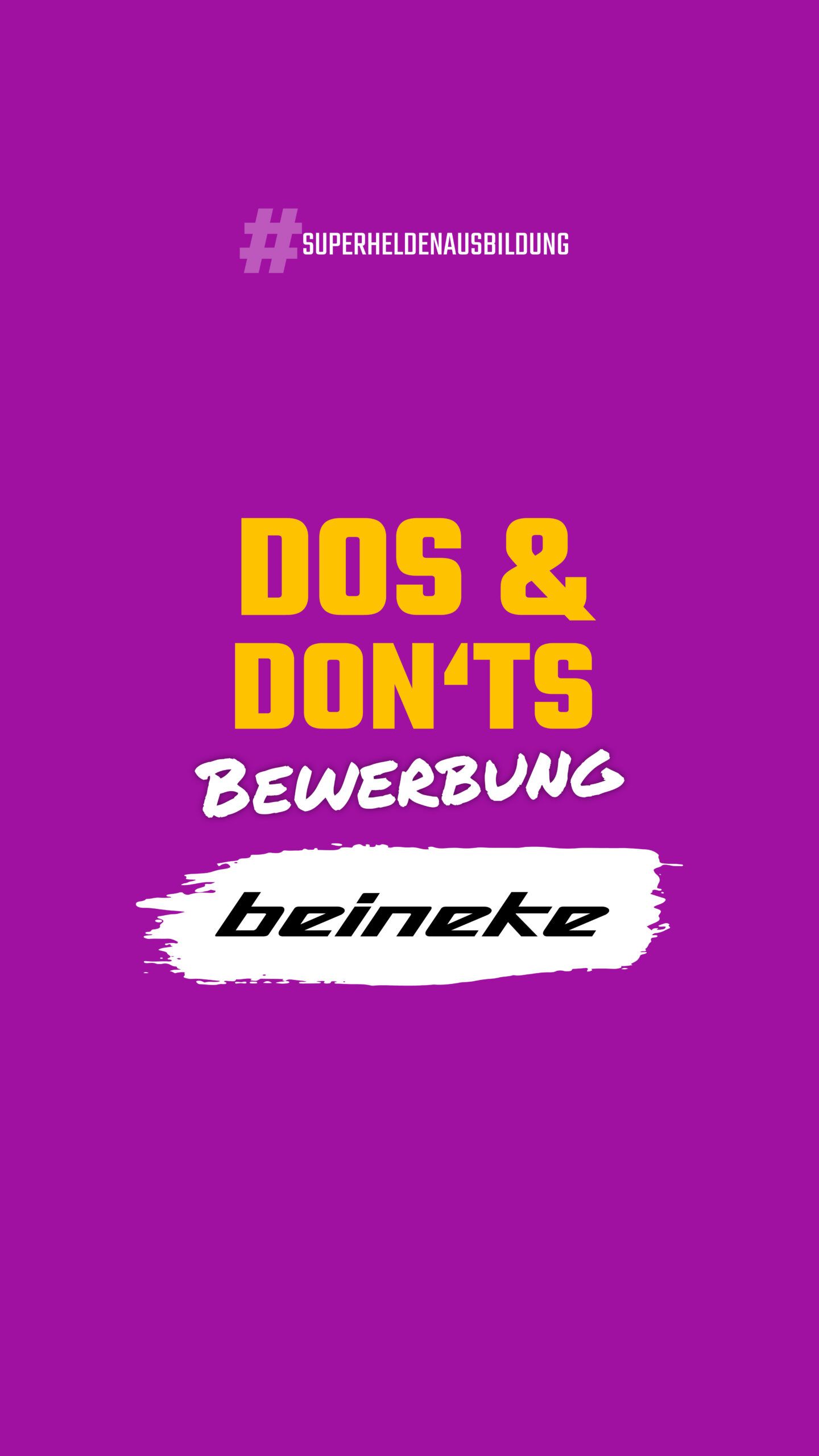 DOS & DONT`S Bewerbung – Autohaus Beineke